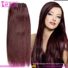 Grade 6a Cheap 99j hair weave European remy hair weaving 99j